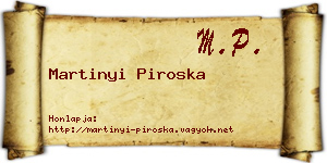Martinyi Piroska névjegykártya